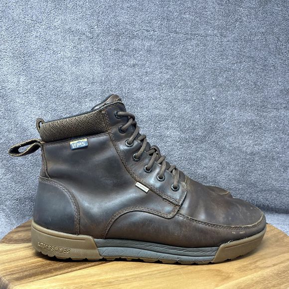 Lems Boulder Summit Waterproof Brown Leather Boots Rugged Bark Unisex Men's 10 - Picture 1 of 10
